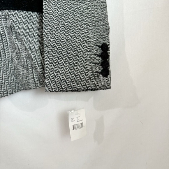 Bloomingdale's Herringbone Blazer Jacket Size 12 - Picture 7 of 8